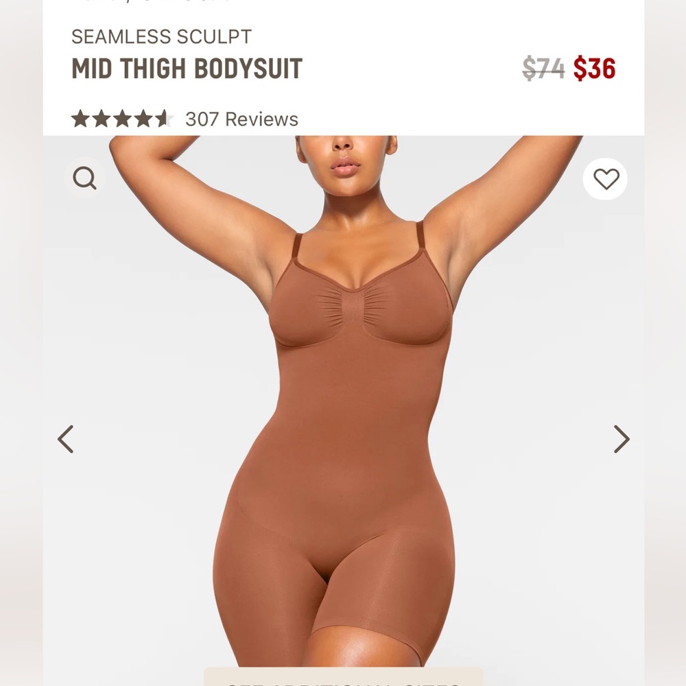 NWT Skims Seamless Sculpt Mid Thigh Bodysuit